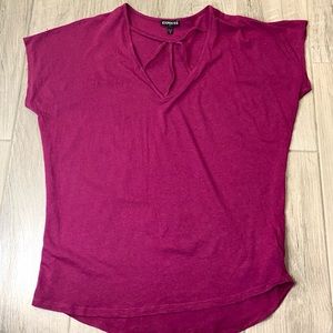 Express Fuchsia Short Sleeve Shirt S